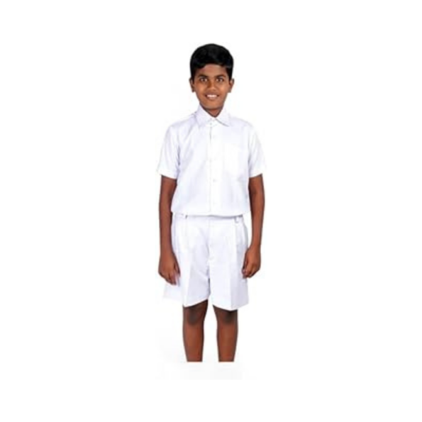 white half-shirt & half-pant school uniform many schools by uniform creation